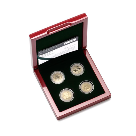 Coffret des 4 pièces de 2 euros Luxembourg 2024 et 2025, BEPI