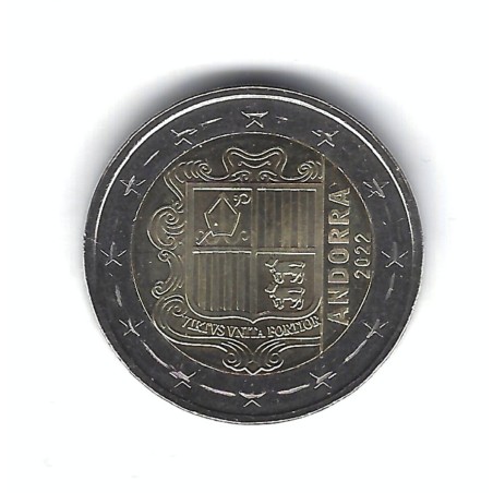 Pièce de 2 Euros Andorre 2020, UNC, Armoiries