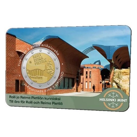 Pièce de 2 euros Finlande 2026, BU, Raili et Reima Pietilä Coincard Version Finlandaise