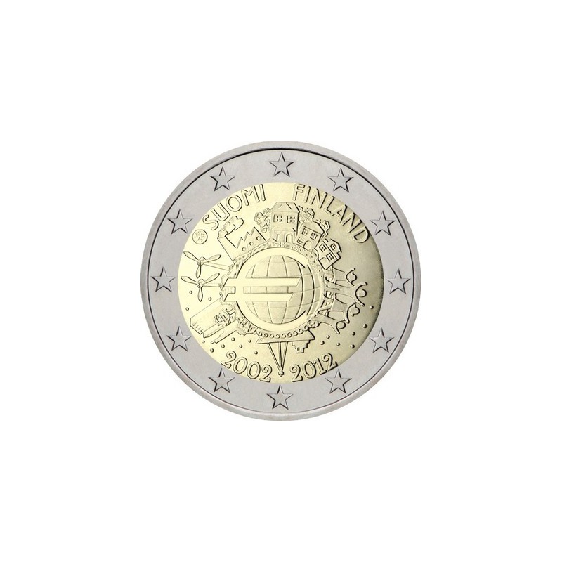 2 Euros Finlande 2012, UNC, 10ᵉ anniversaire de l’€uro