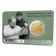 Pièce de 2 euros Finlande 2026, BU, Raili et Reima Pietilä coincard version Anglaise