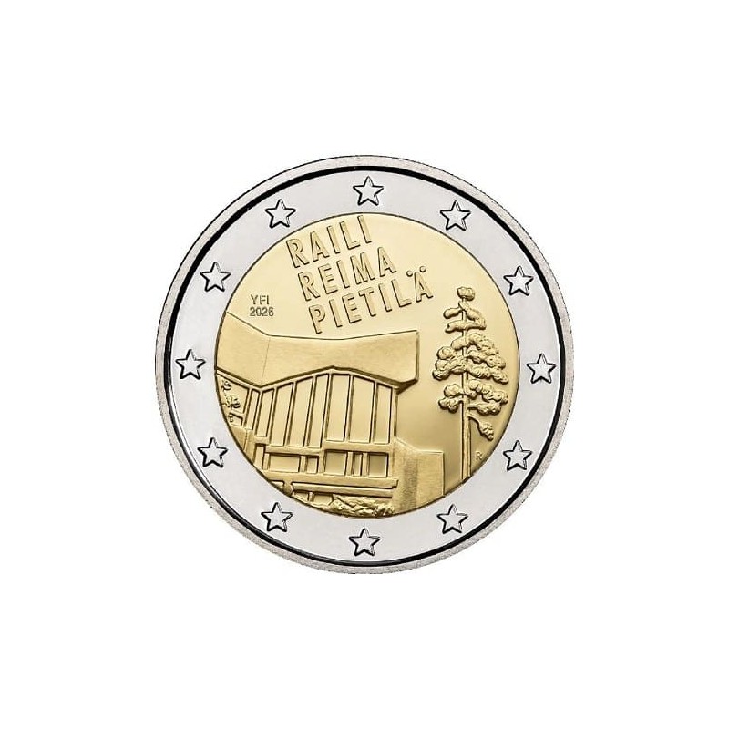 Pièce de 2 euros Finlande 2026, UNC, Raili et Reima Pietilä Pièce de 2 euros Finlande 2026, UNC, Raili et Reima Pietilä