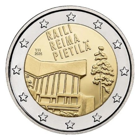 Pièce de 2 euros Finlande 2026, UNC, Raili et Reima Pietilä