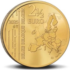 Duo de Coincards 2.5 euros Belgique 2026, UNC,  Le cheval de Trait version Française et Flamande