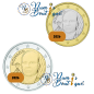 Duo des pièces de 1€ et 2€ Monaco 2026, UNC, portrait Prince Albert II