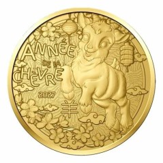 Pièce de 1/4 d'euros 2027 UNC, France, Année de la Chèvre