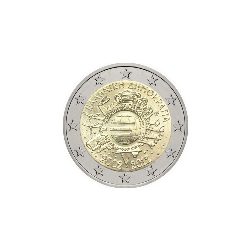 2 Euros Grèce 2012, UNC, 10ᵉ anniversaire de l’€uro