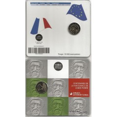 Pièce de 2 Euros France 2012, UNC, 100ᵉ anniversaire de la naissance de « l’Abbé Pierre, Protecteur des pauvres »