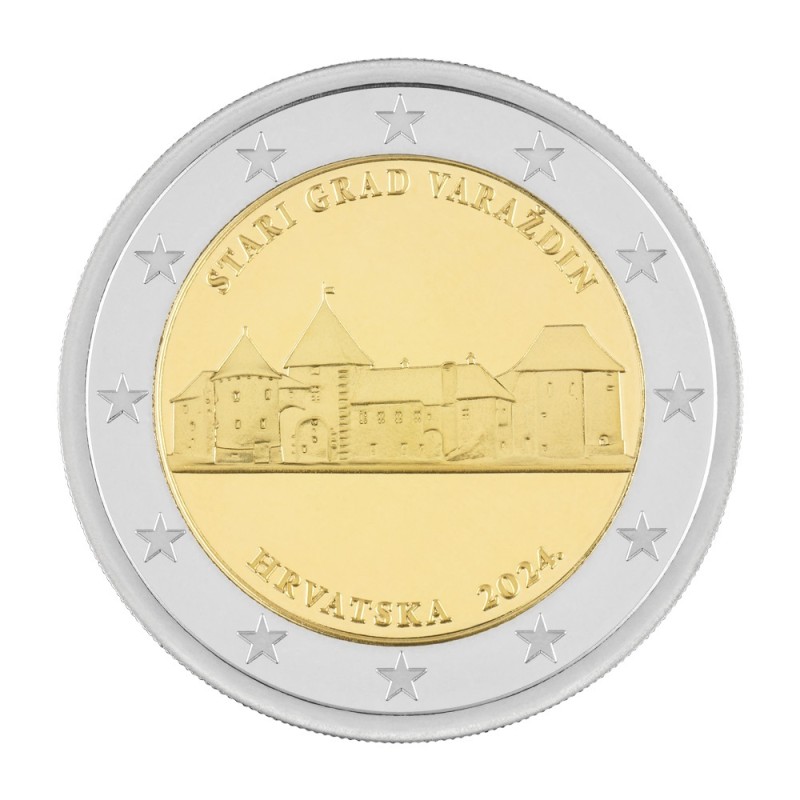 Pièce de 2 Euros Croatie 2024, BE, Ville de Varazdine Pièce de 2 Euros Croatie 2024, BE, Ville de Varazdine