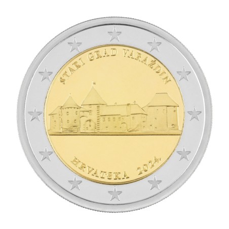 Pièce de 2 Euros Croatie 2024, BE, Ville de Varazdine