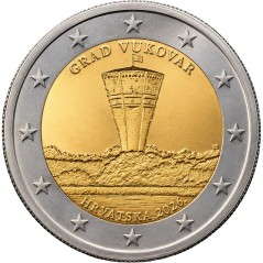 Pièce de 2 Euros Croatie 2026, BE, Ville de Vukovar