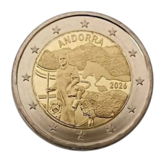Pièce de 2 euros Andorre 2026, BU, La transhumance