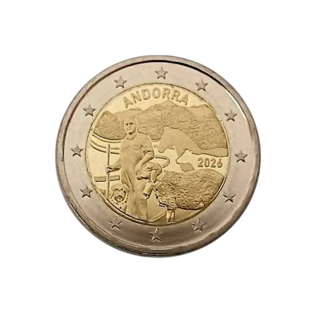 Pièce de 2 euros Andorre 2026, BU, La transhumance