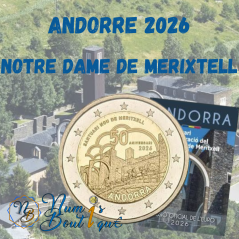 Pièce de 2 euros Andorre 2026, BU, 50ème anniversaire du Sanctuaire de Meritxell