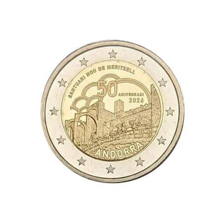 Pièce de 2 euros Andorre 2026, BU, 50ème anniversaire du Sanctuaire de Meritxell