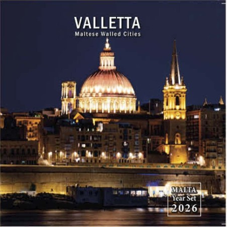 Série 9 pièces, Malte 2026, BU avec la pièce de 2€ "Ville de la Valletta"