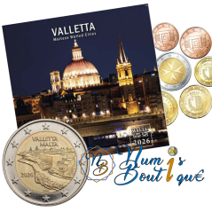 Série 9 pièces, Malte 2026, BU avec la pièce de 2€ "Ville de la Valletta"