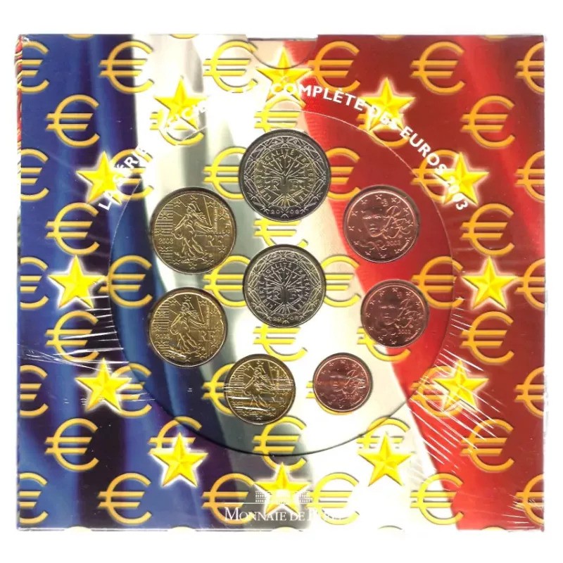 Série 8 pièces, FRANCE 2003, BU, Face Nationale