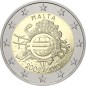 2 Euros Malte 2012, UNC, 10ᵉ anniversaire de l’€uro