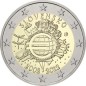 2 Euros Slovaquie 2012, UNC, 10ᵉ anniversaire de l’€uro