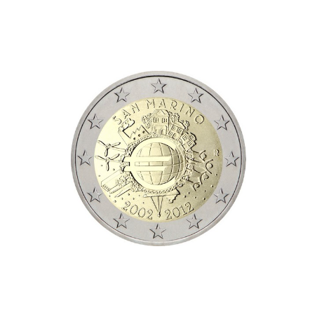 2 Euros Saint-Marin 2012, Coffret BU, 10ᵉ anniversaire de l’€uro