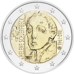 2 Euros Finlande 2012, UNC, 200ᵉ anniversaire de la naissance de l’artiste peintre Hélène Schjerfbeck