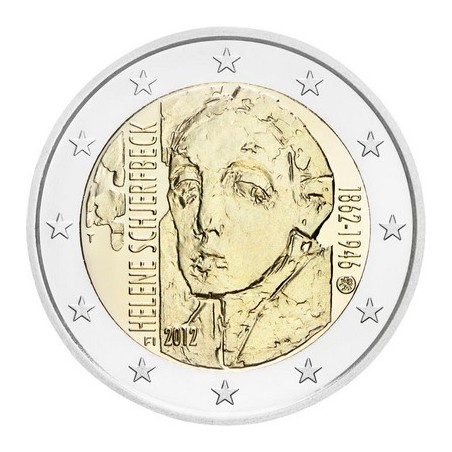 2 Euros Finlande 2012, UNC, 200ᵉ anniversaire de la naissance de l’artiste peintre Hélène Schjerfbeck