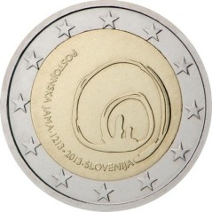 2 Euros Slovénie 2013, UNC, 800e anniversaire de la première visite de la grotte de Postojna