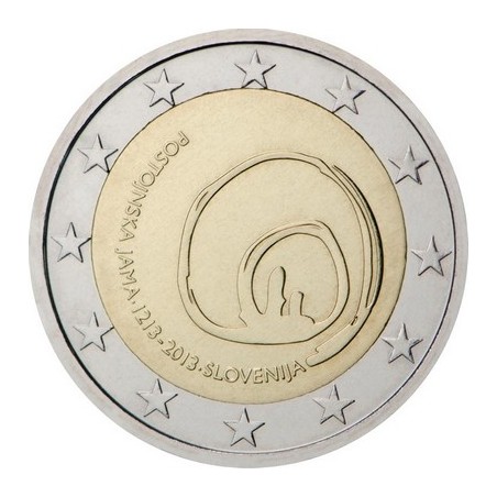 2 Euros Slovénie 2013, UNC, 800e anniversaire de la première visite de la grotte de Postojna