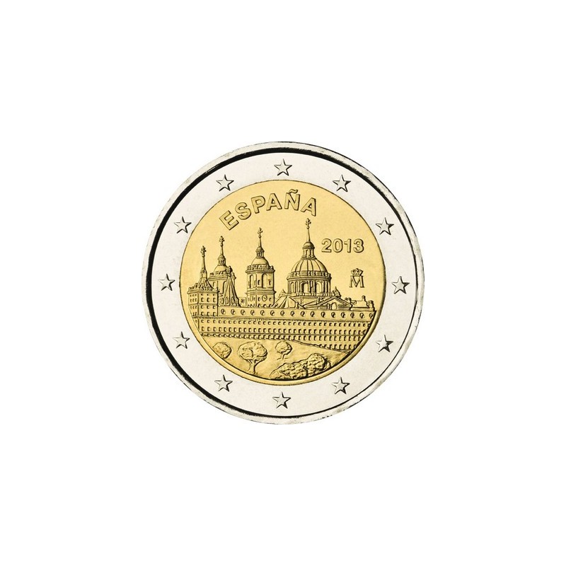 2 Euros Espagne 2013, UNC, Monastère de Saint Laurent de l’Escurial, inscrit au patrimoine mondial de l’UNESCO