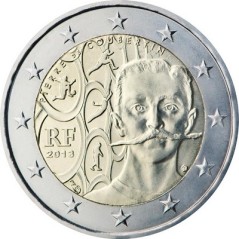 2 Euros France 2013, UNC, 150e anniversaire de la naissance de Pierre de Coubertin