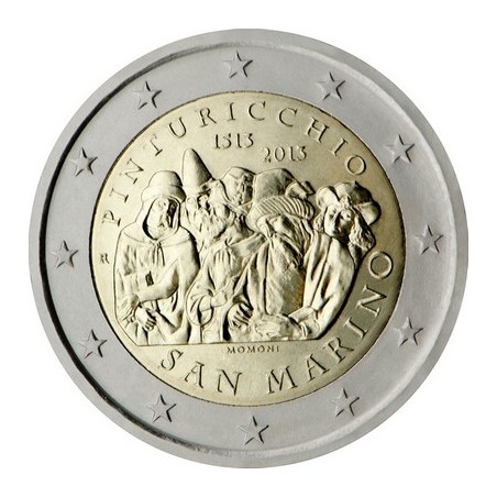 2 Euros Saint-Marin 2013, Coffret BU, 500ᵉ anniversaire de la mort du peintre italien, Bernardino Di Betto