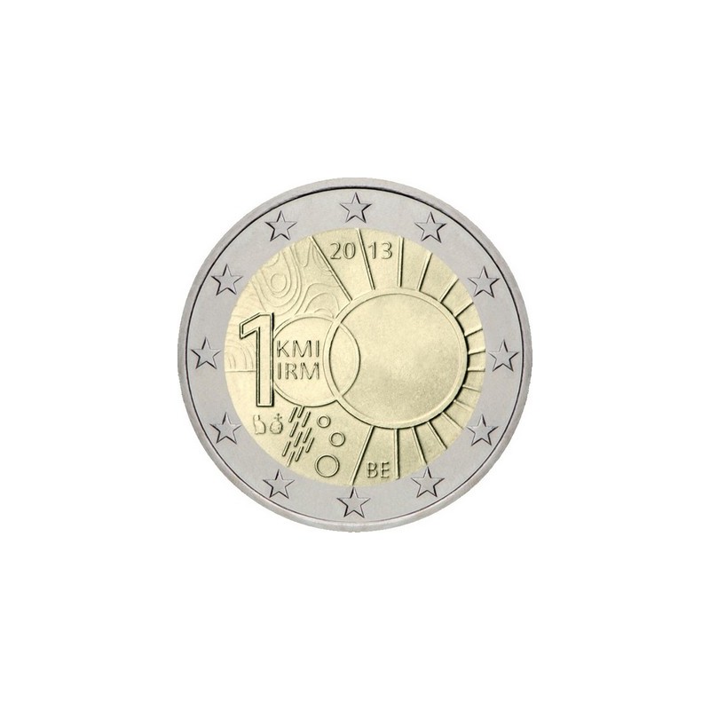 2 Euros Belgique 2013, UNC, 100e anniversaire de l’institut royal métérologique de Belgique