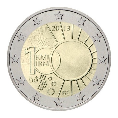 2 Euros Belgique 2013, UNC, 100e anniversaire de l’institut royal métérologique de Belgique