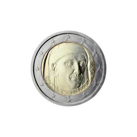 2 Euros Italie 2013, UNC, 700ᵉ anniversaire de la naissance de l’écrivain italien Giovanni Boccaccio