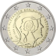 2 Euros Pays-Bas 2013, UNC, 200ᵉ anniversaire du royaume des Pays-Bas