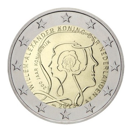 2 Euros Pays-Bas 2013, UNC, 200ᵉ anniversaire du royaume des Pays-Bas