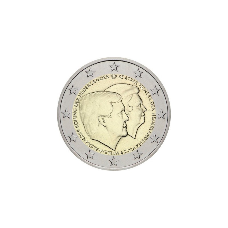 2 Euros Pays-Bas 2014, UNC, Accession au trône du Roi Willem-Alexander