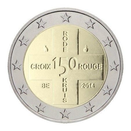 2 Euros Belgique 2014, BU, 150e anniversaire de la Croix Rouge Belge