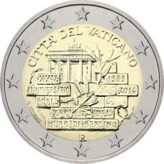 2 Euros Vatican 2014, Coffret BU, 25ᵉ anniversaire de la chute du Mur de Berlin