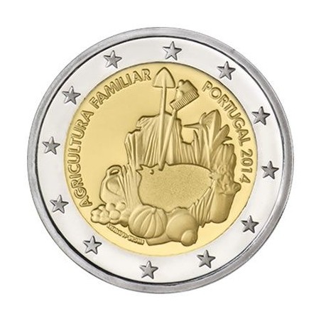 2 Euros Portugal 2014, UNC, Année internationale de l’agriculture familiale